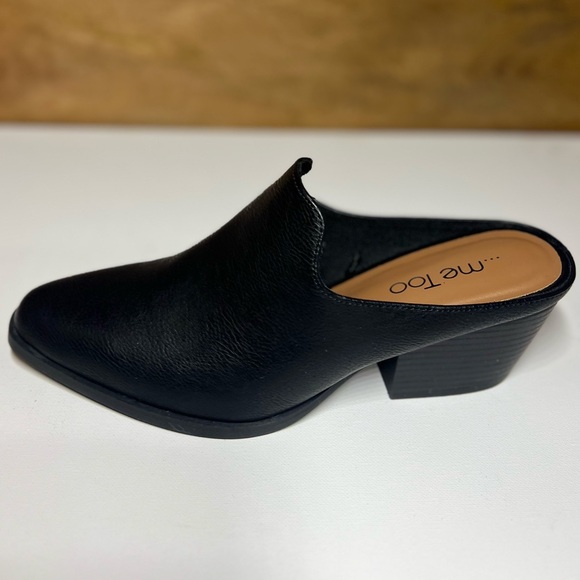 Slip on leather mule with chunky heel - Picture 5 of 8